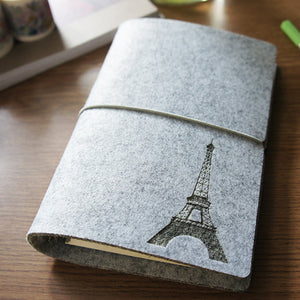 Vintage Eiffel Tower / Stag Traveler Journals NoteBook Diary
