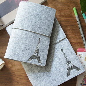 Vintage Eiffel Tower / Stag Traveler Journals NoteBook Diary