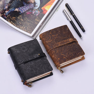 Embossed Leather Refillable Journal