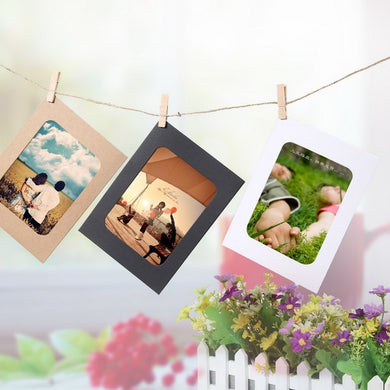 DIY Hanging Picture Frames With Clips and Rope