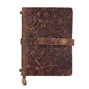 Embossed Leather Refillable Journal