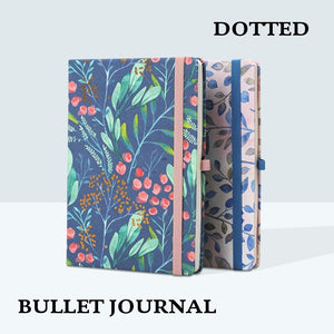 Floral Pattern Dotted Hard Cover Bullet Journalists